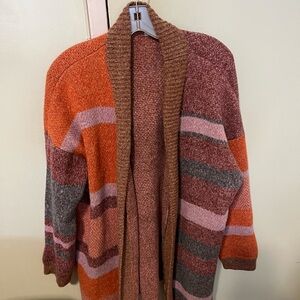 White Birch Multicolor Striped Cardigan
